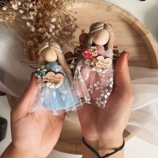 🩵 ANDĚL STRÁŽNÝ 🩷 Modrá nebo růžová ? 👉 Skvělý dáreček třeba k narození miminka 👶🏻🥰 #tipnadarek #macrameandel...