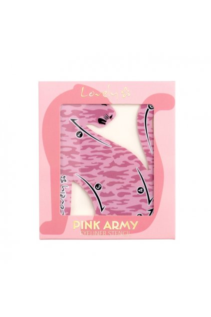 eyeliner stencil pink army