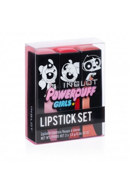 the powerpuff girls lipsatin lipstick set