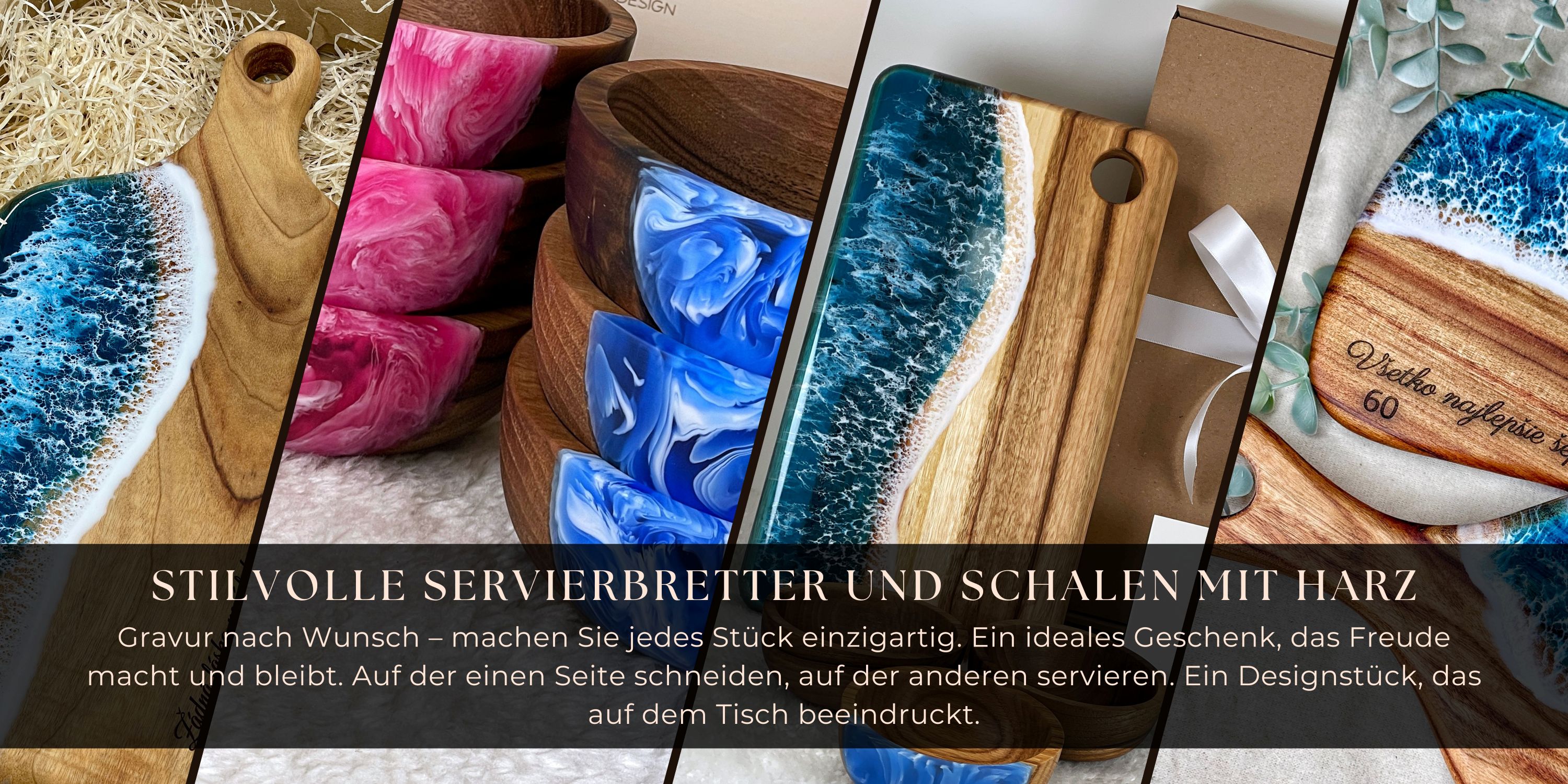 Servierbretter und Schalen