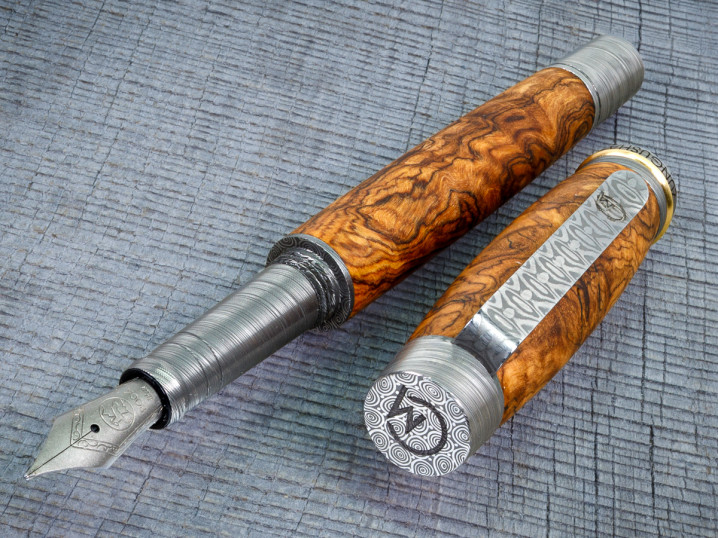 Damascenské pero superior olive tree - Zungusha Limited Edition - 10