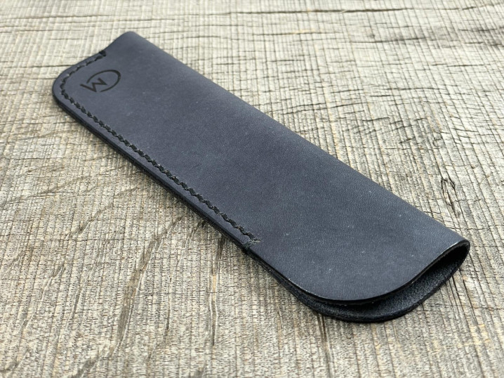 Ručně vyrobené kožené pouzdro na pero - Navy Blue
