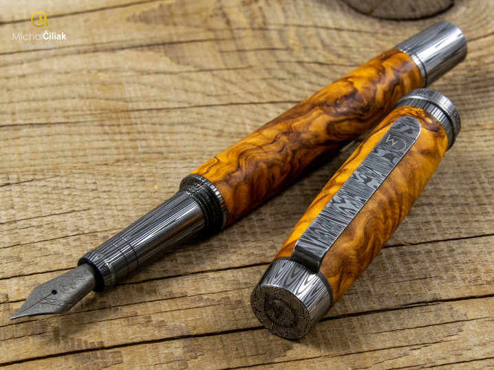 damascus pen by michal ciliak mawimbi limited edition 2020 1 5