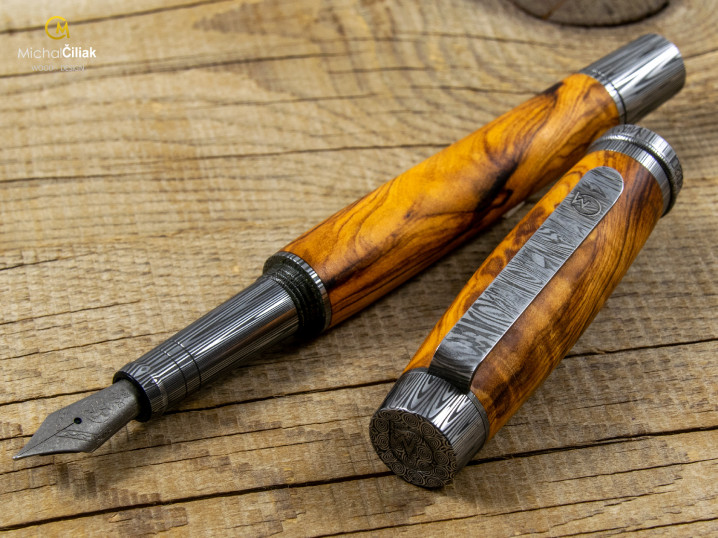 damascus pen by michal ciliak mawimbi limited edition 2020 1 6