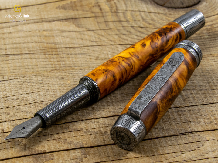damascus pen by michal ciliak mawimbi limited edition 2020 1 7