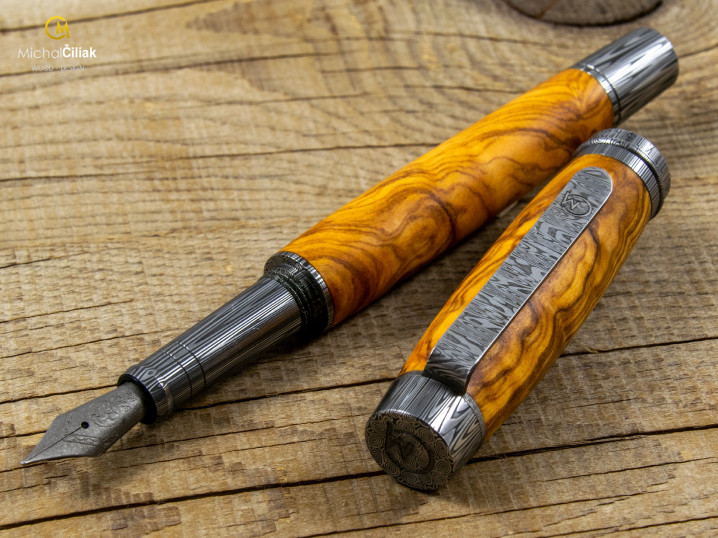 damascus pen by michal ciliak mawimbi limited edition 2020 1 11