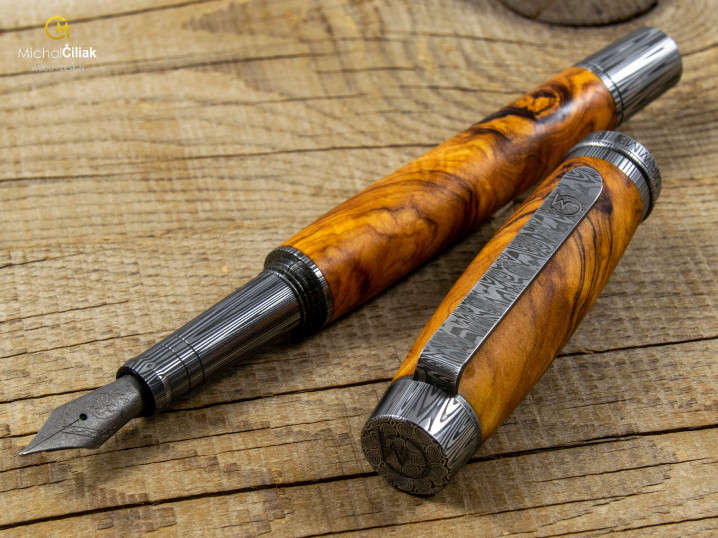 damascus pen by michal ciliak mawimbi limited edition 2020 1 12