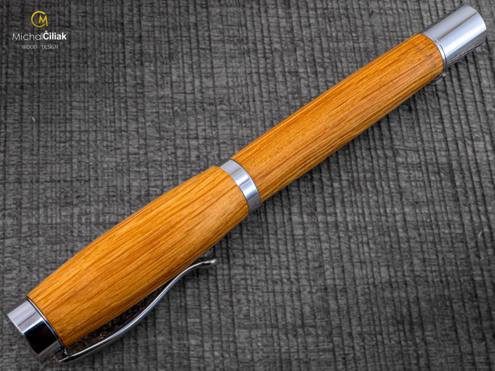 Dřevěné kuličkové pero Superior Oak - Elegant chrome (Gravírování Na pero i krabičku (+500Kč), Krabička Dubová krabička (+740Kč))