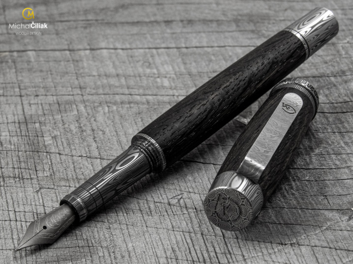 darek pro muze darkove pero s gravirovanim plnici kulickove drevene limitovana edice damascenska ocel fenja edition 2021 1 2