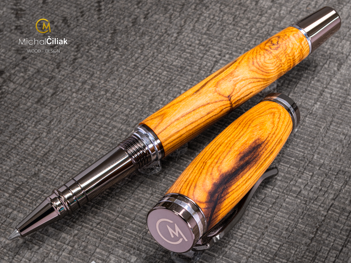 Drewniane długopis pen Superior Oliwka - Brilliance gunmetal chrom