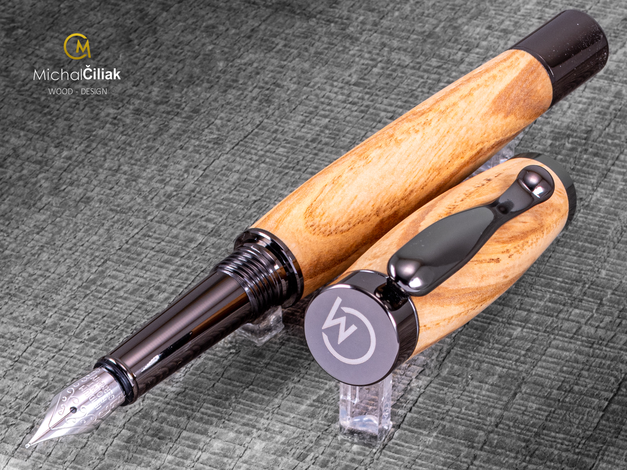 Dřevěné plnící pero Superior Jasan - Elegant gunmetal