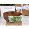 Design Holzschale FOREST – grünes Resin (105 × 40 mm)