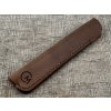 _Traditionell hergestelltes, ledernes Etui für Drehkugelschreiber – Dunkelbraun