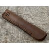 _Traditionell hergestelltes, ledernes Etui für Drehkugelschreiber – Dunkelbraun