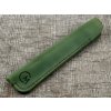 Traditionell hergestelltes, ledernes Etui für Drehkugelschreiber – Grün
