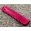Traditionell hergestelltes, ledernes Etui für Drehkugelschreiber – Rosa