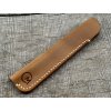 Traditionell hergestelltes, ledernes Etui für Füller - Hellbraun