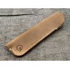 Traditionell hergestelltes, ledernes Etui für Füller - Hellbraun