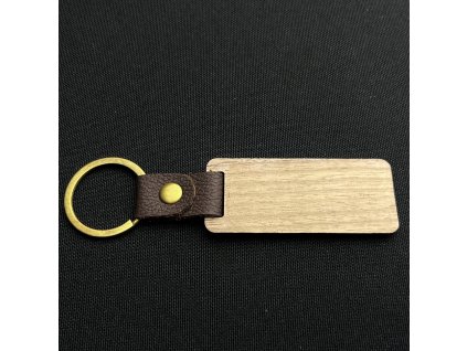 Dřevěná klíčenka tmavý ořech 12x3cm