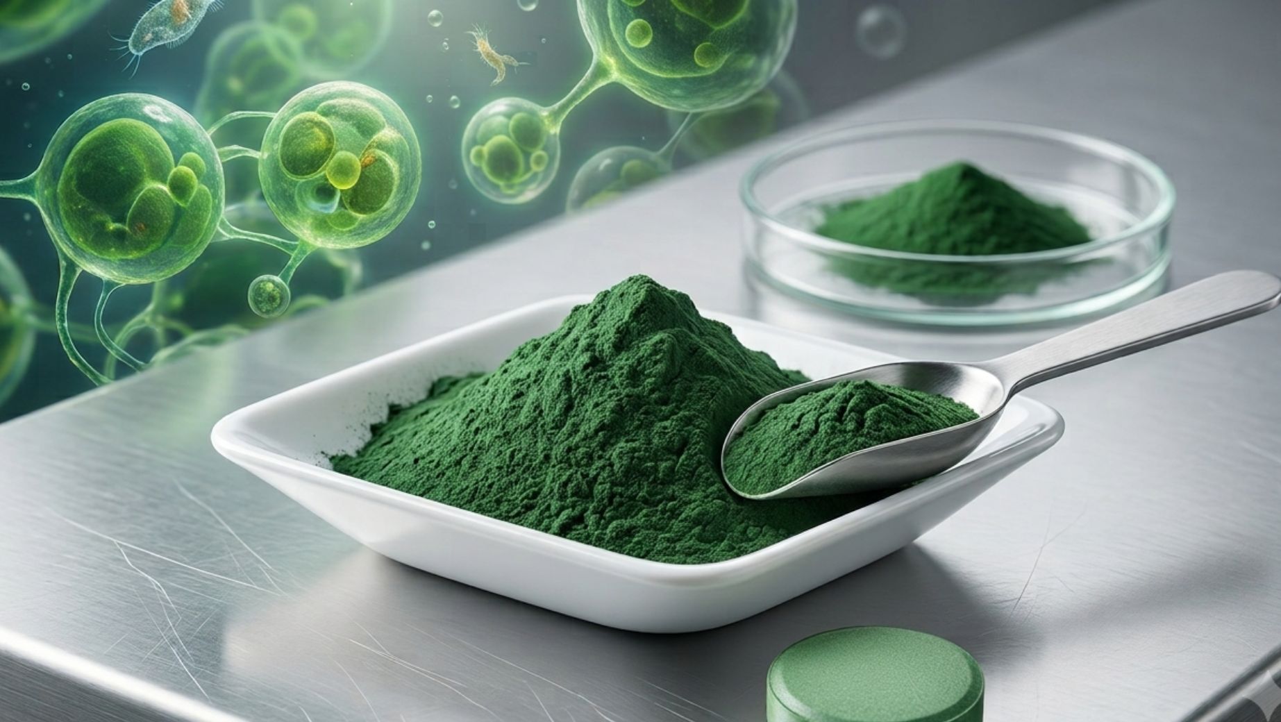 Spirulina a chlorella, srovnání dvou zelených prášků