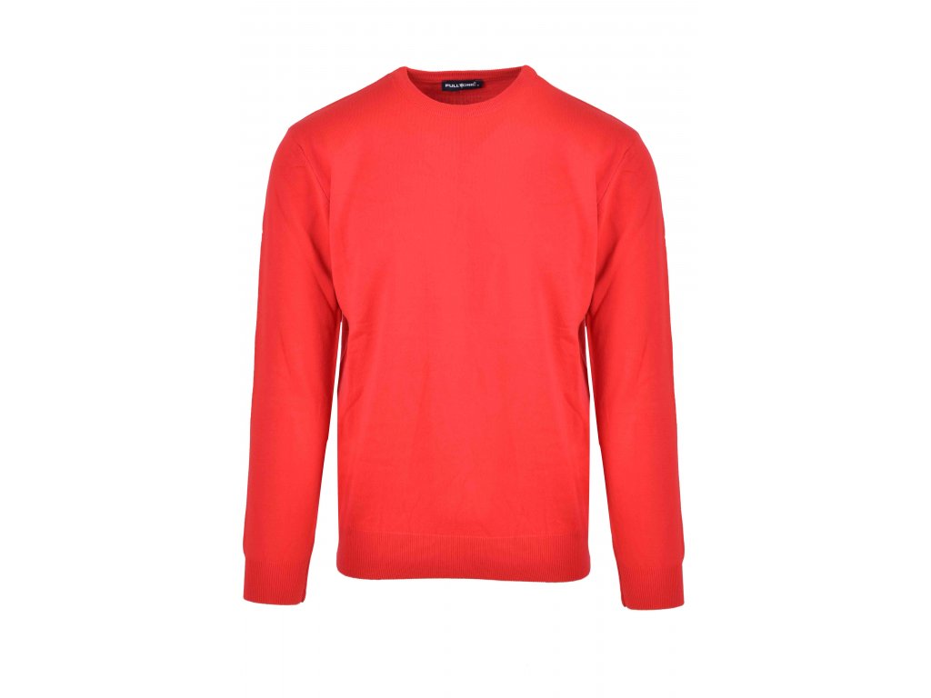 Pánsky jednoduchý červený sveter 17786 - MICHELL.SK