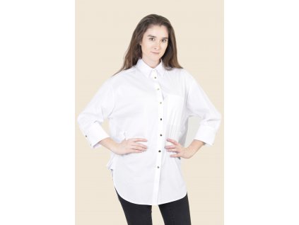 dámska biela oversize košeľa