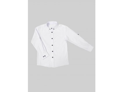 Chlapčenská biela košeľa s dlhým rukávom 18381