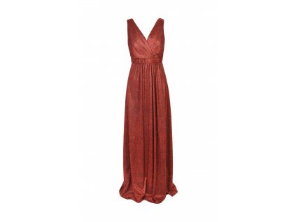 Dlhé lesklé červené spoločenské šaty 14704