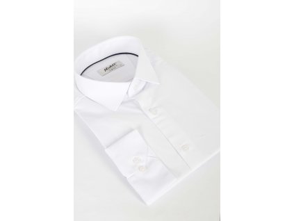 Biela košeľa s dlhým rukávom Slim fit strihu s dlhým rukávom na výšku 176 až 182 cm 17476