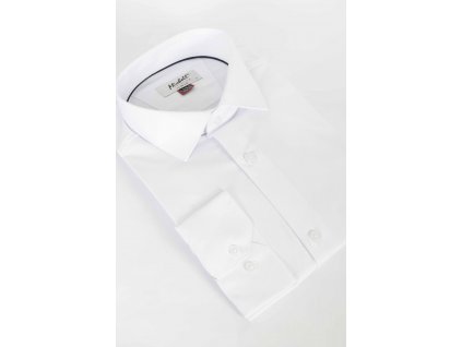 Pánska biela predĺžená Slim fit košeľa s jemnou štruktúrou na výšku 190 až 205cm 17477