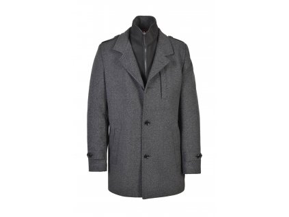 pánsky sivý elegantný kabát