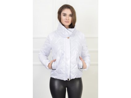 biela krátka dámska bunda kabát