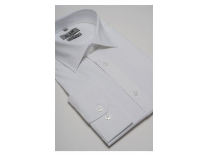 Pánska biela košeľa s dlhým rukávom SLIM FIT 188-194 15183