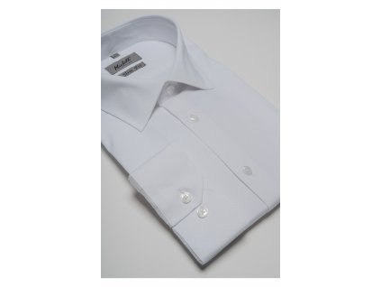 Pánska biela košeľa s dlhým rukávom SLIM FIT 188-194 15186
