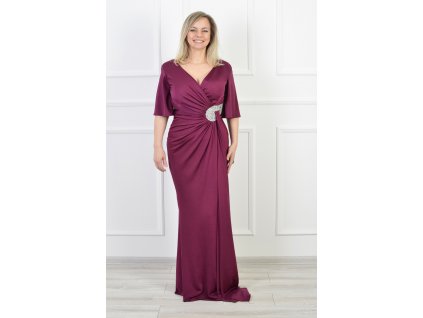 dlhé dámske fialové spoločenské šaty Michell