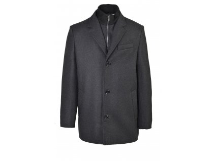 Pánsky čierny klasický kabát 17598