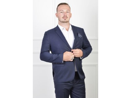 Pánske oblekové tmavomodré jemne štruktúrované sako 20208