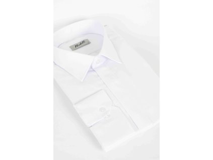 Pánska biela košeľa klasického strihu s jemnou štruktúrou na výšku 176/182 cm 20602