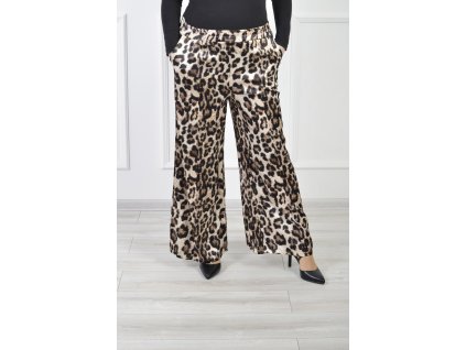 Dámske široké nohavice s tigrím vzorom 20657