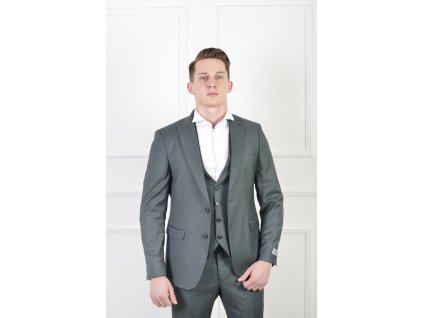 Pánske Slim tmavozelené hladké sako 20869