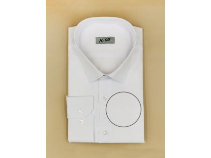 Pánska Slim fit biela košeľa s jemnou štruktúrou na výšku 176/182 cm 21092