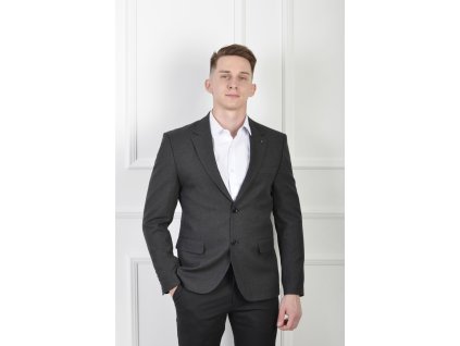 Pánske sako antracitovej farby so štruktúrou 21314