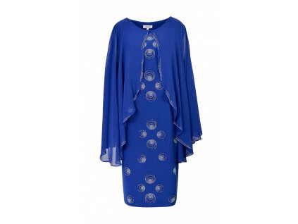 Elegantné šaty s kamienkami modré 16393