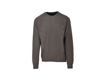 Pánsky jemne štruktúrovaný hnedý pulóver 22444