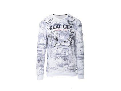 Pánske biele tričko s čiernym vzorom a nápisom 22406