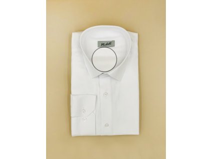 Pánska Slim fit biela košeľa s jemnou štruktúrou na výšku 188/194 cm 21085