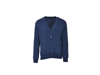 Pánsky tmavomodrý sveter na gombíky 22521