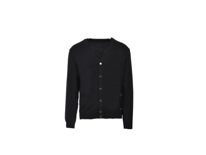 Pánsky čierny sveter na gombíky 22522
