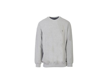 Pánsky sivý pulóver s minimalistickým logom 22409