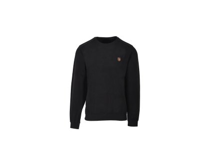 Pánsky pulóver v čiernej farbe s nášivkou na hrudi 22370